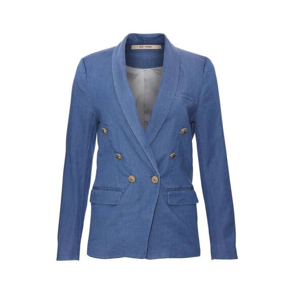 NWOT Rue De Femme Womens Blue Jacket Meduim Lightweight Work Casual Sz L - Picture 2 of 12